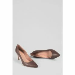 LK Bennett Brown Floret Leather Pointed Court Shoes -LK Bennett Shop unnamed file 338