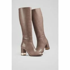 Lk Bennett Natural Irene Taupe Leather Knee-High Boots -LK Bennett Shop unnamed file 348