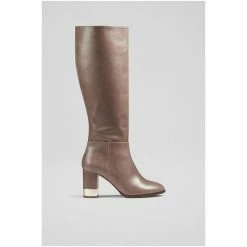 Lk Bennett Natural Irene Taupe Leather Knee-High Boots -LK Bennett Shop unnamed file 350