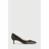 LK Bennett Audrey Black Leather Kitten Heel Courts