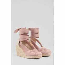 LK Bennett Ophelia Pink Suede Crossover Strap Espadrilles -LK Bennett Shop unnamed file 367
