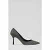 LK Bennett Leilani Black Glitter Pointed Toe Courts