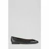 LK Bennett Kara Black Leather And Patent Toe Cap Ballerina Flats