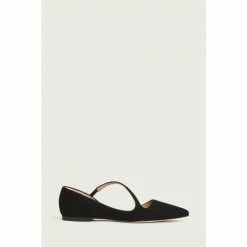 LK Bennett Black Pandora Flat Victoria Pattern Shoes