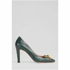 LK Bennett Gianna Sea Green Croc-Effect Leather Snaffle Detail Court Shoes -LK Bennett Shop unnamed file 42