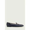 LK Bennett Primrose Navy Blue Metal Bar Classic Loafers