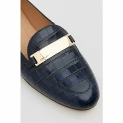 LK Bennett Primrose Navy Blue Metal Bar Classic Loafers -LK Bennett Shop unnamed file 485