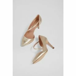 LK Bennett Heather Gold Leather D'orsay Courts -LK Bennett Shop unnamed file 50