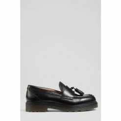 LK Bennett Black Elena Sole Tassel Loafers
