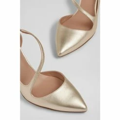 LK Bennett Heather Gold Leather D'orsay Courts -LK Bennett Shop unnamed file 51