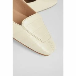LK Bennett Willow Croc-Effect Leather Square Toe Flats Cream -LK Bennett Shop unnamed file 523