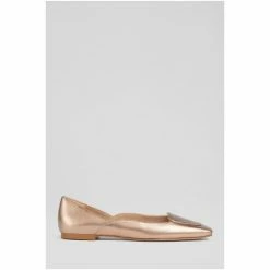 LK Bennett Willow Croc-Effect Leather Square Toe Flats Cream -LK Bennett Shop unnamed file 526