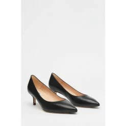 LK Bennett LK.Bennett Black Audrey Pointed Kitten Heel Pumps