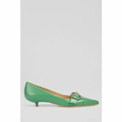 LK Bennett Lianna Leather Kitten Heel Courts