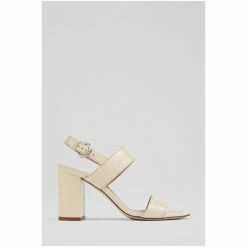 LK Bennett Cream Raya Croc-Effect Leather Sandals -LK Bennett Shop unnamed file 575