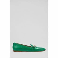 LK Bennett Green Primrose Croc-Effect Leather Loafers -LK Bennett Shop unnamed file 580