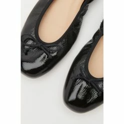 LK Bennett Trilly Black Crinkled Patent Ballet Pumps -LK Bennett Shop unnamed file 608