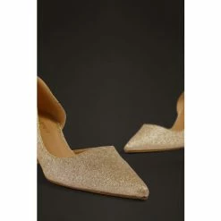 LK Bennett Metalic Hazel Champagne Glitter D'Orsay Courts -LK Bennett Shop unnamed file 614