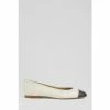 LK Bennett Isabella Cream/Black Toe Cap Pumps