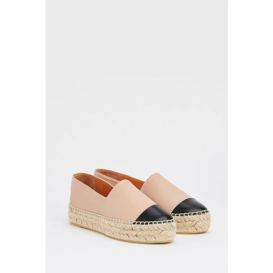 LK Bennett Neutral Talia Flatform Espadrilles 2 LK Bennett Neutral Talia Flatform Espadrilles - Image 2