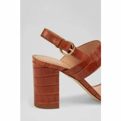 LK Bennett Raya Brown Croc-Effect Leather Sandals -LK Bennett Shop unnamed file 693