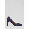 LK Bennett Blue Tess Block Heel Pointed Pumps