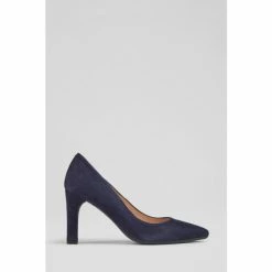 LK Bennett Blue Tess Block Heel Pointed Pumps