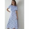 LK Bennett Blue Boyd Cornflower Print Silk Midi Dress