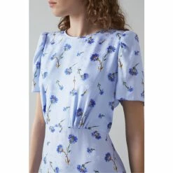 LK Bennett Blue Boyd Cornflower Print Silk Midi Dress -LK Bennett Shop unnamed file 723