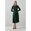 LK Bennett Forest Green Maria Fit And Flare Ecovero™ Dress