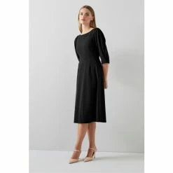 LK Bennett Black Lemoni Crepe Fit And Flare Dress -LK Bennett Shop unnamed file 749