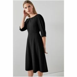 LK Bennett Black Lemoni Crepe Fit And Flare Dress -LK Bennett Shop unnamed file 751