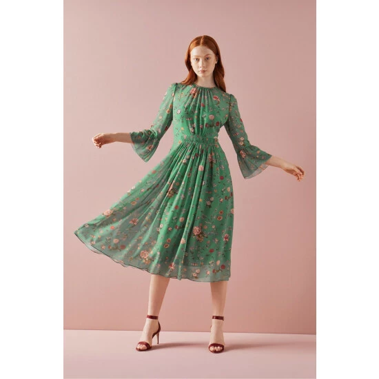 unnamed-file-769.jpg LK Bennett Amanda Green Camelia Print Georgett Midi Dress -LK Bennett Shop unnamed file 769