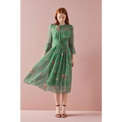 LK Bennett Amanda Green Camelia Print Georgett Midi Dress 2 LK Bennett Amanda Green Camelia Print Georgett Midi Dress -LK Bennett Shop unnamed file 771