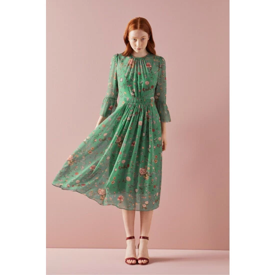 unnamed-file-771.jpg LK Bennett Amanda Green Camelia Print Georgett Midi Dress -LK Bennett Shop unnamed file 771