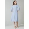 LK Bennett Blue Lemoni Crepe Fit And Flare Dress