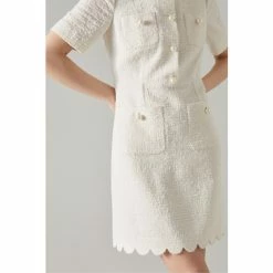 LK Bennett Venetia Cream Tweed Scallop Edge Dress -LK Bennett Shop unnamed file 817