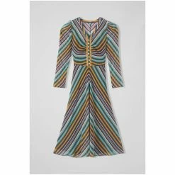 LK Bennett Odelia Yellow Chevron Stripe Silk Dress -LK Bennett Shop unnamed file 844