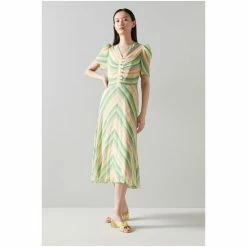 LK Bennett Pink Holzer Candy Stripe Silk Midi Dress -LK Bennett Shop unnamed file 859