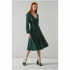 LK Bennett Green Merida Metallised Fibre Rib Knit Wrap Dress 4 LK Bennett Green Merida Metallised Fibre Rib Knit Wrap Dress -LK Bennett Shop unnamed file 864