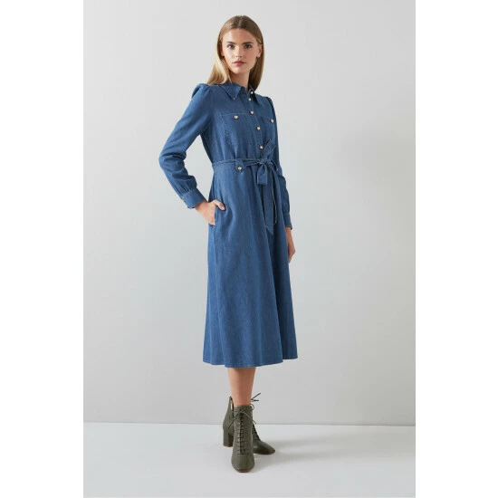 unnamed-file-867.jpg LK Bennett Denim Blue Sisi Cotton TENCEL™ Shirt Dress -LK Bennett Shop unnamed file 867