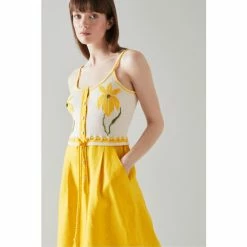 LK Bennett Lucia Yellow Embroidered Cami Dress -LK Bennett Shop unnamed file 881