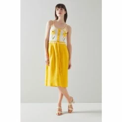 LK Bennett Lucia Yellow Embroidered Cami Dress -LK Bennett Shop unnamed file 882