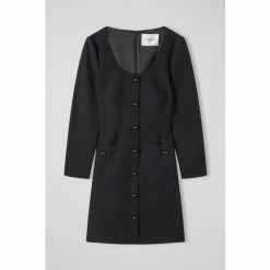 LK Bennett Keeler Crêpe Button-Through Black Dress -LK Bennett Shop unnamed file 888