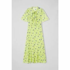 LK Bennett Green Sina Lime Cornflower Print Silk Blend Devoré Dress -LK Bennett Shop unnamed file 908