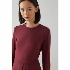 LK Bennett Maria Cabernet Red Fit And Flare Dress -LK Bennett Shop unnamed file 912