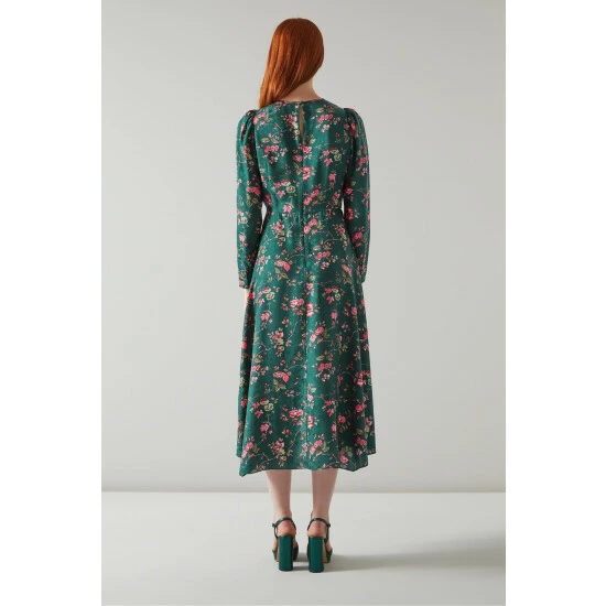 unnamed-file-915.jpg LK Bennett Green Angelica Silk Floral Print Jacquard Clematis Midi Dress -LK Bennett Shop unnamed file 915