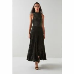 LK Bennett Scott Black Knit Pleated Dress -LK Bennett Shop unnamed file 921