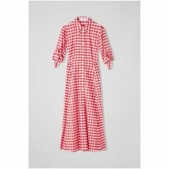 LK Bennett Saffron Red/White Check Shirt Dress -LK Bennett Shop unnamed file 951