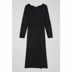 LK Bennett Scarlett Black Crepe Sweetheart Neckline Dress -LK Bennett Shop unnamed file 993
